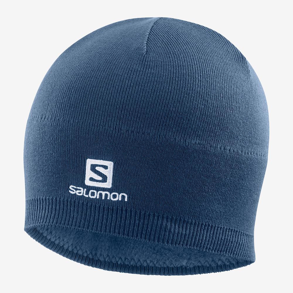 SALOMON RS WARM Philippines - Men's Hats - Navy | 816253-WKJ